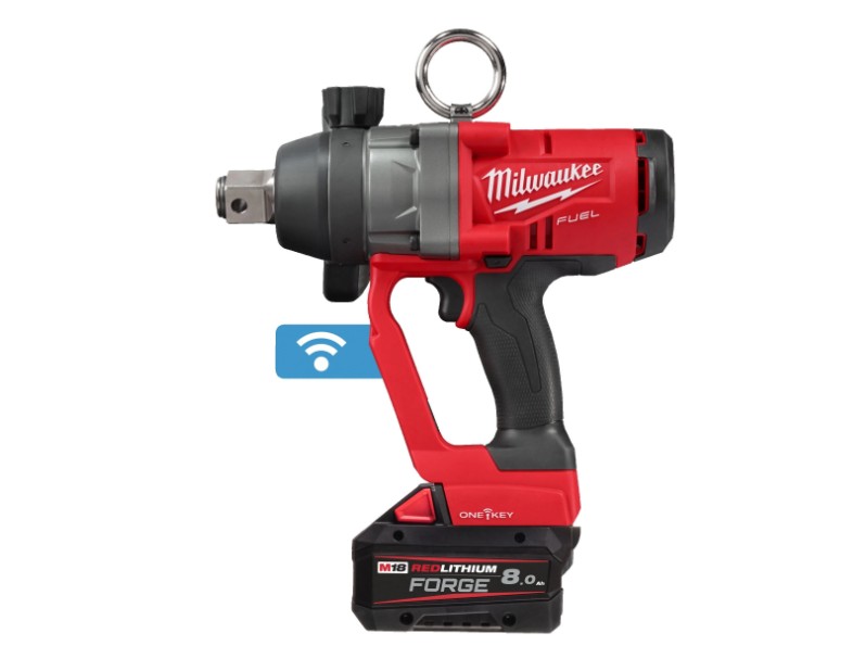 Гайкокрут акумуляторний 1'' MILWAUKEE, M18 ONEFHIWF1-802X, 2400Нм (+зар.пр., 2 акум.Х 8Аг, HD кейс) FORGE